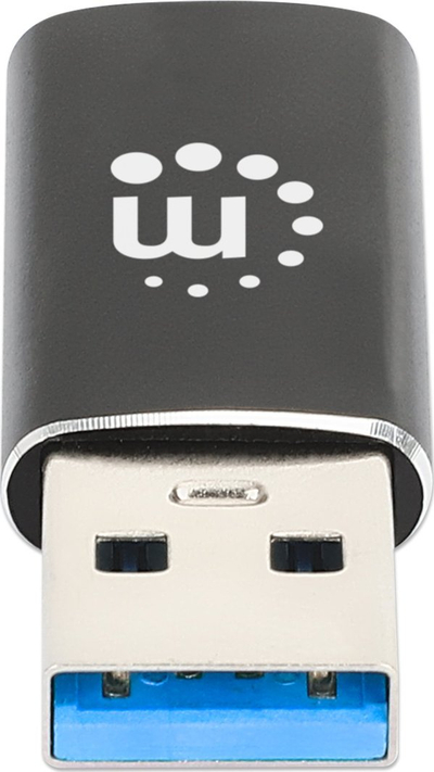Adapter USB Manhattan, USB C në USB A, 10 Gbps, i zi