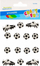 Stikera dekorative Craft with Fun Eva, me futboll, 14 copë, bardh e zi