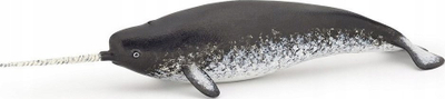 Figurine lodër Papo Narwhal, edukative, plastikë, gri e bardhë
