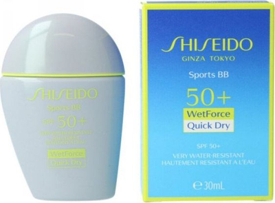 Krem BB Shiseido Sun Sports SPF50+, Very Dark, i lëngshëm, 30 ml