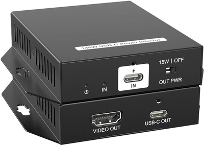 Инјектор на енергија УСБ Ц Vivolink VLUSBCPOWER H, 140W, 4K 60Hz, црн