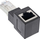 Adapter rrjeti InLine Cat.6A, RJ45 prizë dhe fischë, 90° përpjetë, i zi