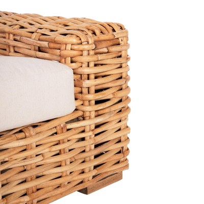 Divan lounge i jashtëm Tropel 110x88x70-85Hcm (HM9810), bardhë