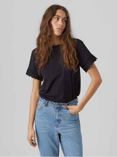 Maicë VERO MODA VMPANNA Regular Fit, e zezë