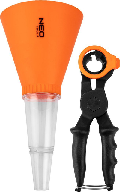 Lejek universal Neo Tools, diametri 125mm, me mbajtëse montimi, portokalli