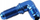 Adapter flare TurboWorks AN6, bulkhead 90°, alumini, blu