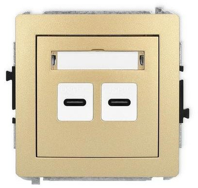 Karikues muri DECO 29DCUSB‑7, 2x USB C, 20W, ngjyrë flori