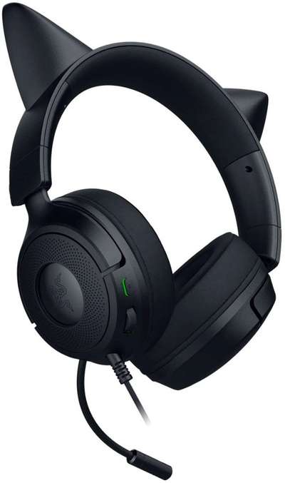 Слушалки за гејминг Razer Kraken Kitty V3 X, со микрофон, RGB, црни