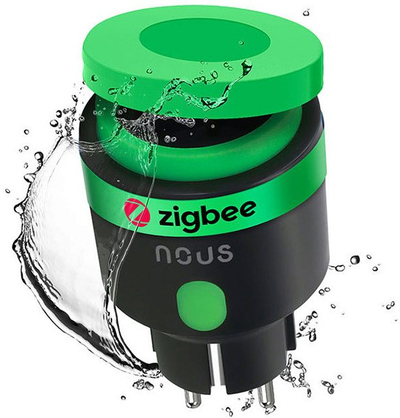 Prizë e mençur outdoor Nous A6Z, Zigbee, 16A IP44, e zezë jeshile