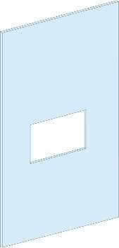 Kapak metalik Schneider Electric Prisma Plus G, me prerje për NSX250, 300x450mm, gri
