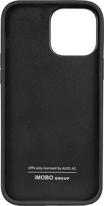 Futë mbrojtëse Audi prej lëkure sintetike për iPhone 13 Pro Max 6.7", hardcase, e zezë