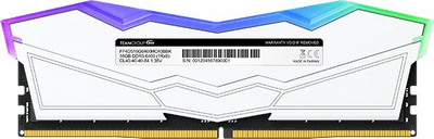 RAM desktop Team Group T Force Delta RGB, 64GB DDR5 6000MHz, 2x32GB, e bardhë