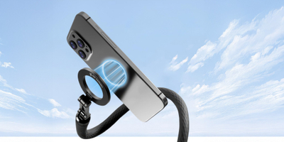 Mbajtës fleksibil për telefon K&amp;F Concept, me triped magnetik, me vidë 1/4" dhe adapter GoPro, i zi