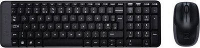 Komplet tastierë dhe maus Logitech MK220, wireless, USB, i zi