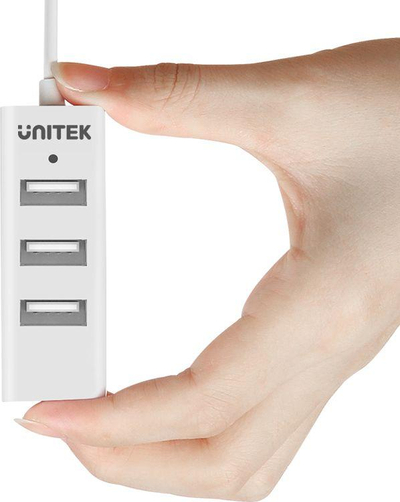 Shpërndarës USB Unitek Y-2146 4x USB 2.0 mini e bardhë 
