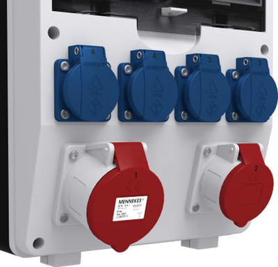 Дистрибутивен панел за градилиште Doktorvolt TD-S/FI, 32A, 4x230V, бел