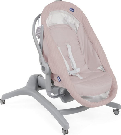 Djep multifunksional Chicco Baby Hug 4 in 1 Air, me rrota, me lodra elektronike, rozë