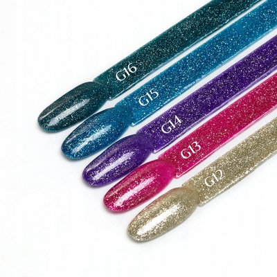Llak gjysmëpermanent Ocho Nails Hybrid Glitter G14, 5 g, me shkëlqim