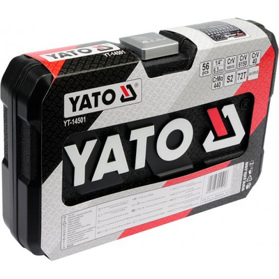 Set mjetesh pune YATO 1/4", 56 mjete (YT-14501)