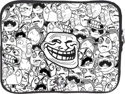 Futrollë tablet PIXIE CREW Troll Design, për 10", bardh e zi