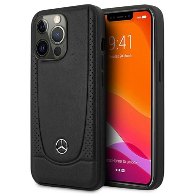 Mbështjellës telefoni Mercedes MEHCP15XARMBK, për iPhone 15 Pro Max 6.7", lëkurë, i zi