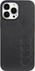 Futë mbrojtëse Audi prej lëkure sintetike për iPhone 13 Pro Max 6.7", hardcase, e zezë