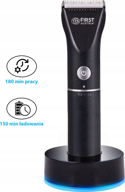 Makineri profesionale qethëse Professional Hair Clipper, teh qeramik dhe titanium, pa kabllo, e zezë