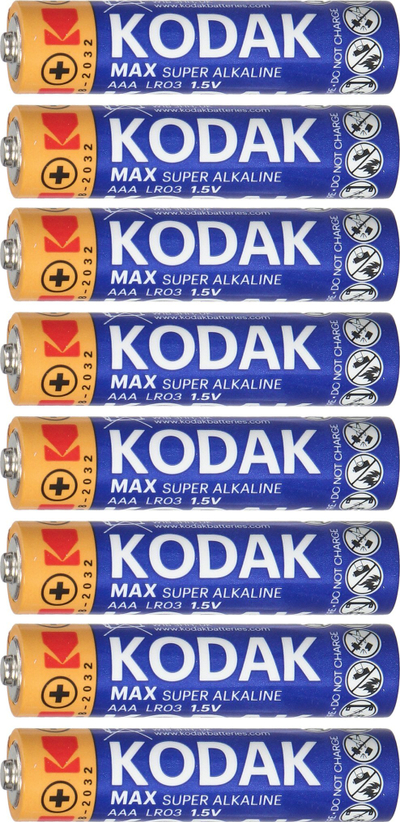 Bateri alkaline Kodak MAX SUPER AAA, paketim 8 copë