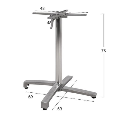Bazë alumini Palosëse 69x69x73-92cm Me Kryq 48x48cm (HM459.03)