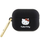 Mbështjellës silikoni Hello Kitty 3D Head për AirPods Pro 2, me karabinë, i zi