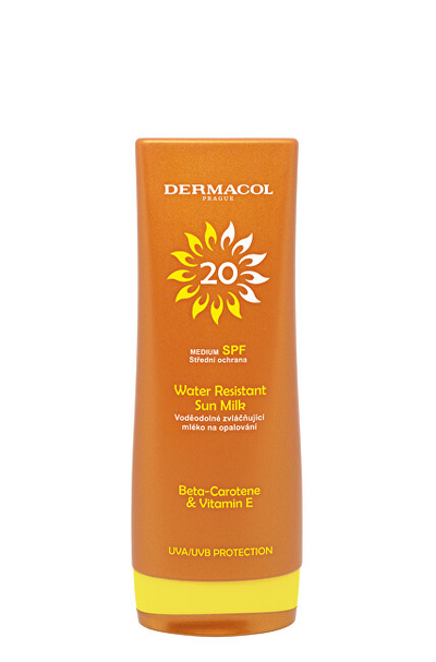 Losion mbrojtës ndaj diellit Dermacol SPF 20 (Water Resistant Sun Milk), 200 ml