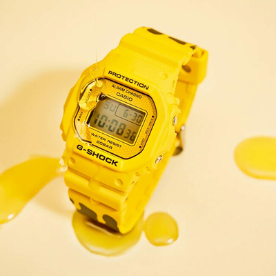 Orë dore për meshkuj Casio G-Shock DW-5600SLC-9ER, e verdhë