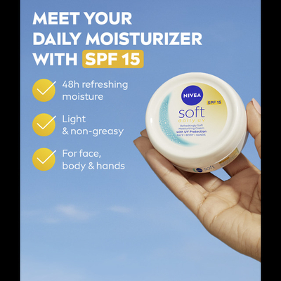 Krem hidratues SPF 15 Nivea, 100 ml