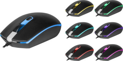Глушец Defender DOT, со кабел, USB, црна