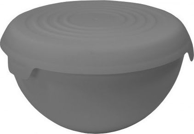 Enë plastike kuzhine Bowl, 6L, me kapak, gri