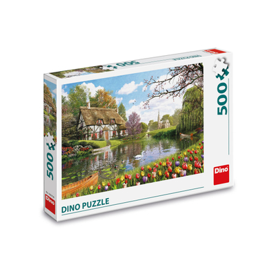 Puzzle Dino Hut by the water, 500 pjesë, 10+ vjeç