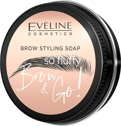 Sapun për rregullu vetullash Eveline Brow &amp; Go, transparent, 25g