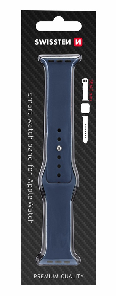 Rrip silikoni Swissten për Apple Watch 38-40mm, i kaltër