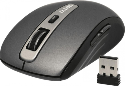Maus wireless Rapoo MT350, Bluetooth RF, 1600 DPI, gri
