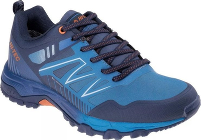 Këpucë trekking për burra Hi-Tec Favet WP M, softshell, me membranë kundra ujit, blu