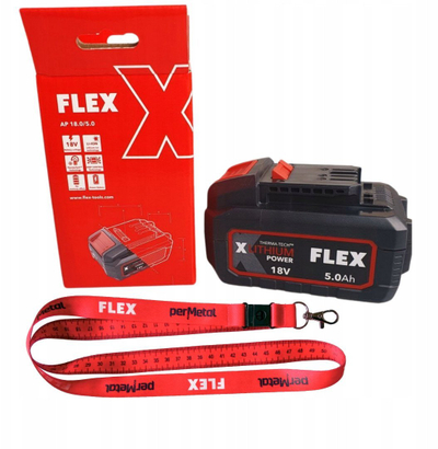 Bateri veglash Flex AP 18.0/5.0, 18V, 5Ah Li-Ion, e zezë e kuqe