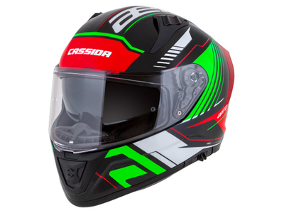 Helmeta moto Cassida Aero Drome, full face, polikarbonat, gri e zezë