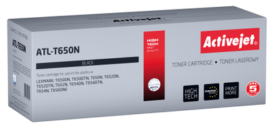 Toner laser Activejet ATL-T650N, zëvendësim për Lexmark T650A11E, i zi