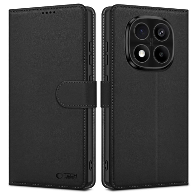Këllëf-portofol Tech-Protect Futera për Xiaomi Redmi Note 14 Pro 5G, lëkurë eko, me kapak, i zi