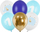Balona lateksi PartyDeco First Birthday, set me 6 copë, 30 cm, blu
