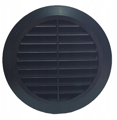 Grilë ventilimi Awenta T32CZ Classic, FI125, me rrjetë kundër insekteve, e zezë