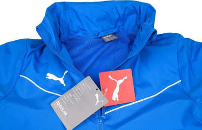 Xhaketë për kalamaj Puma teamRISE All Weather Jr 657402 02, poliester, me kapuç, blu