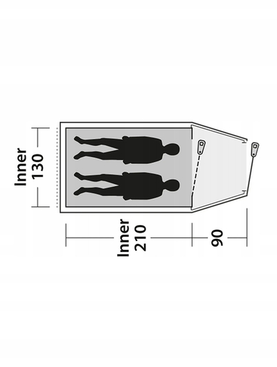 Çadër kampingu Outwell Earth 2, 2 persona, jeshile