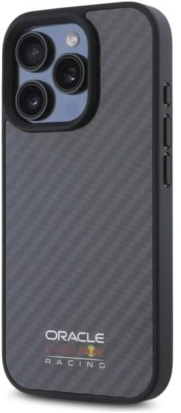 Куќиште за телефон Red Bull Carbon Shiny Logo со MagSafe, за iPhone 16 Pro, црно