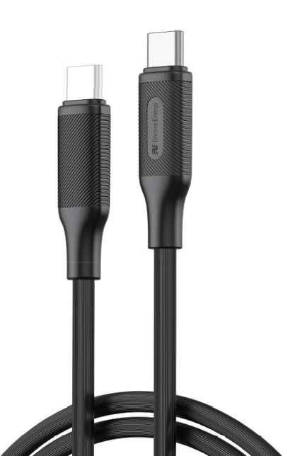 Kabllo USB C Encore Energy MD-60CC2B, 200cm, 60W PD, e zezë